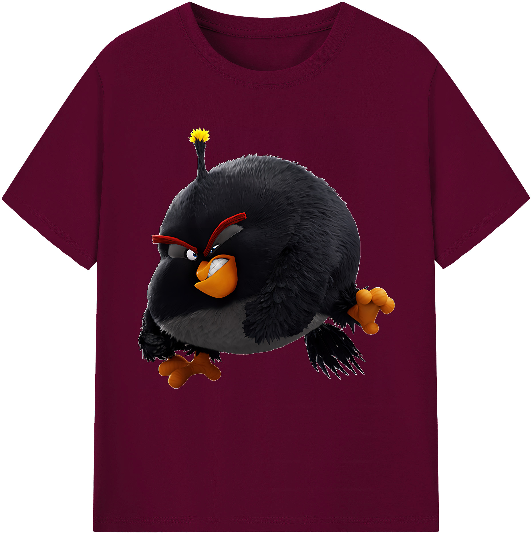 （画像用） Angry Birds アングリーバード レディースカジュアルプリントTシャツ（綿100％）